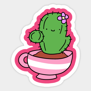 Teacup Cactus Sticker